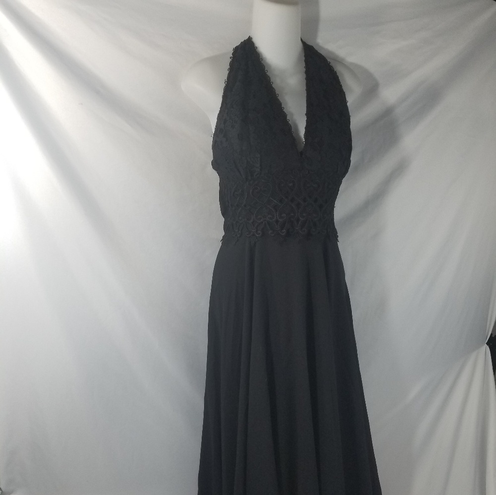 Long Black Lace Scott McClintock Dress Size 12